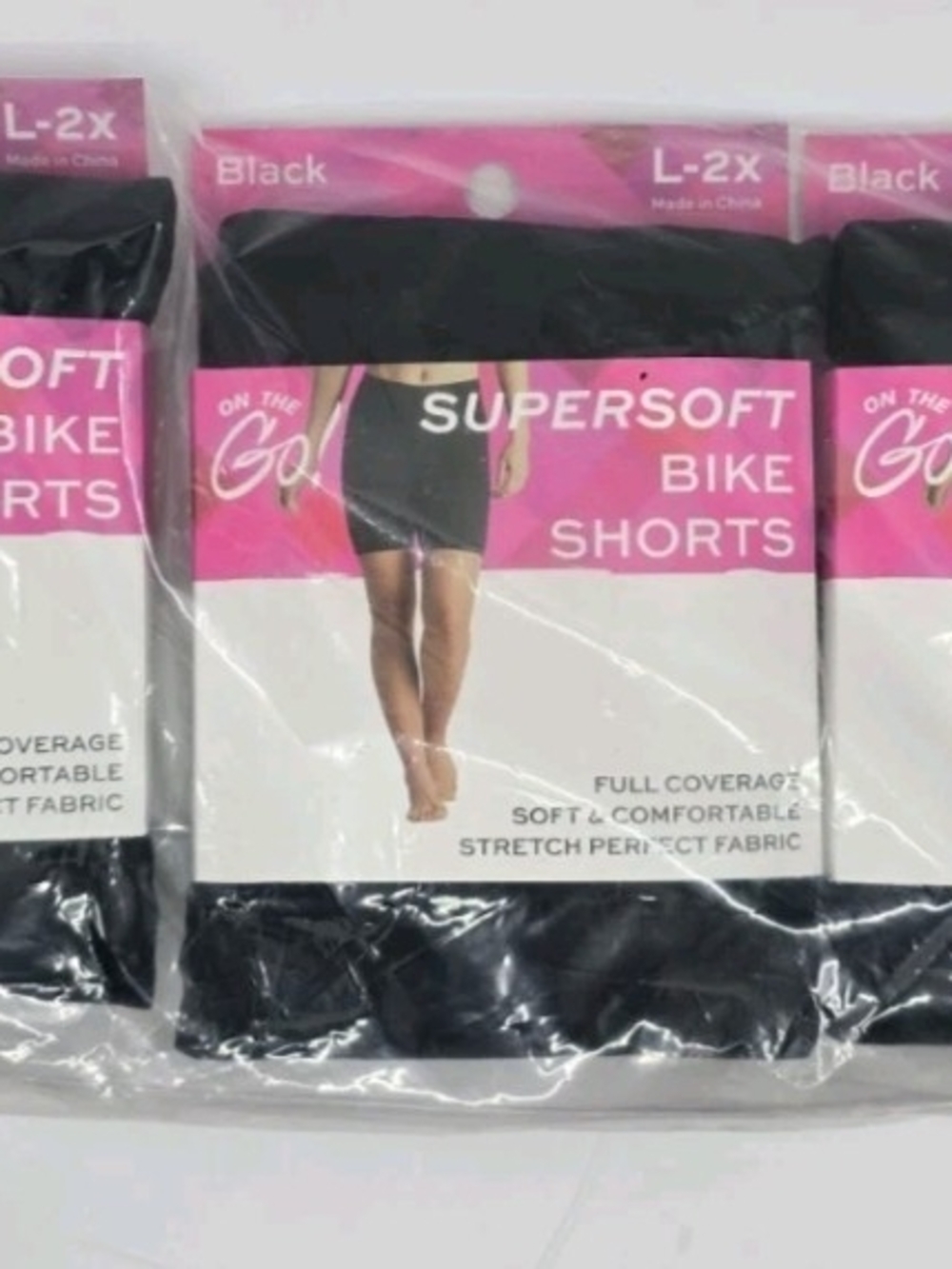 Supersoft Black Bike Shorts - L-2X